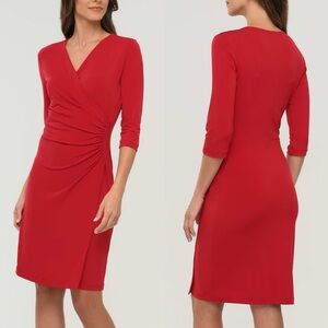 Anatomie Marine Travel Res Dress  Faux Wrap Size Large NWT $248